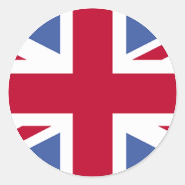 BRITISH FLAG RUNDER AUFKLEBER (Vorderseite)