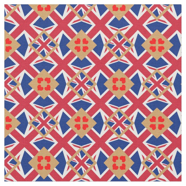 British Flag & United Fabric mode /UK Stoff (Nahaufnahme)