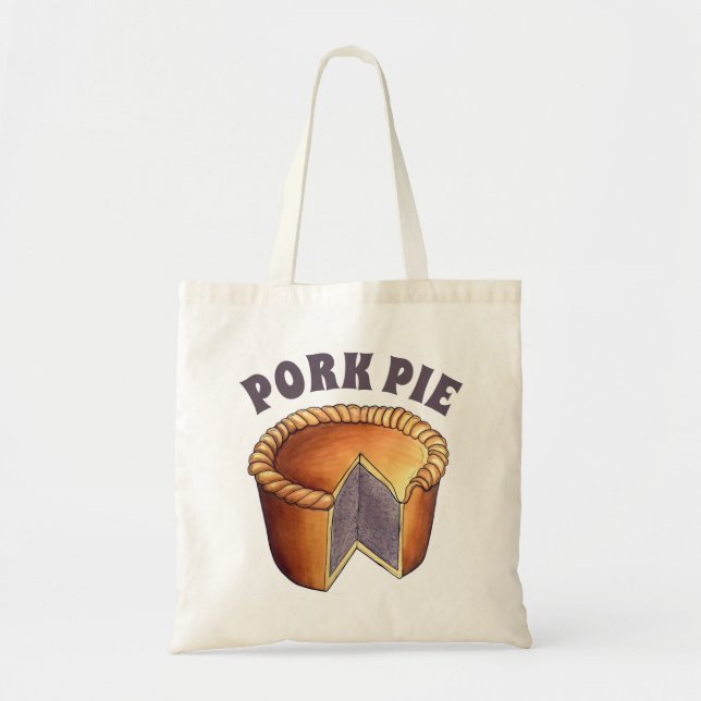 British Food Pork Pie Savory Pastry UK Cuisine Tragetasche (Vorne)