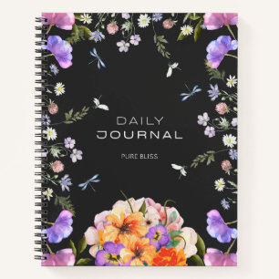 British Garden Serenity Pink Gray Journal Notizbuch