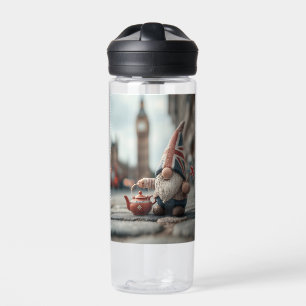 British Gnome mit Union Jack Hat und Teapot Trinkflasche