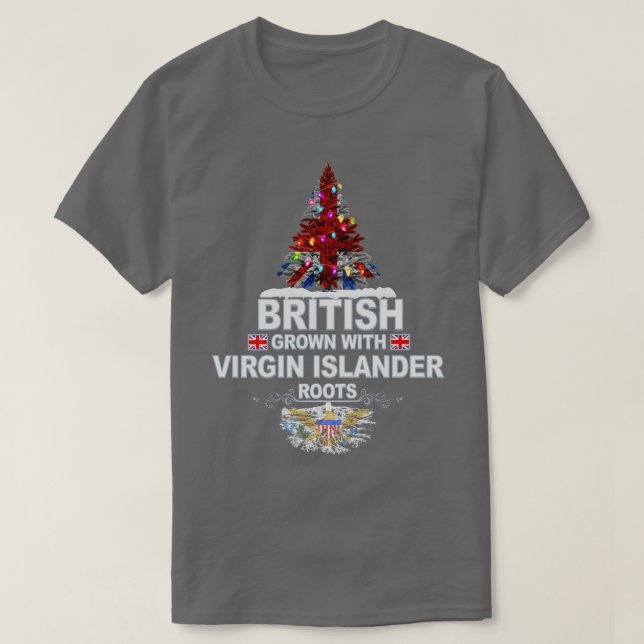 British Grown mit Jungfrau Islander Roots Geschenk T-Shirt (Design vorne)