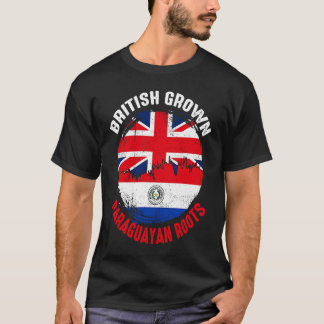 British Grown Paraguayan Roots Vintag Flags für M T-Shirt