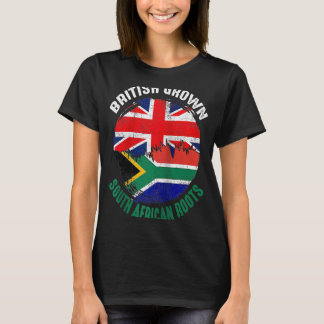 British Grown South African Roots Vintag Flags Ra T-Shirt