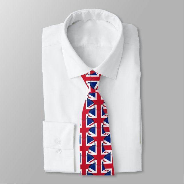 British Hearts, Union Jack Flag / Großbritannien Krawatte (Gebunden)