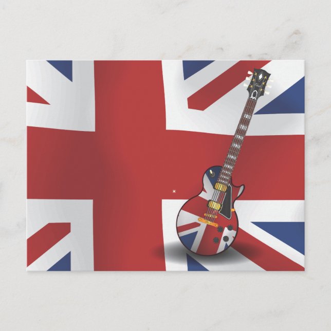 British Invasion Guitar Postkarte (Vorderseite)