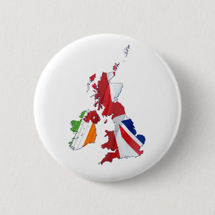 BRITISH ISLES MAP UND FLACHEN BUTTON