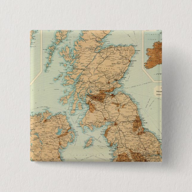 British Isles Railways & Industrial Map Button (Vorderseite)