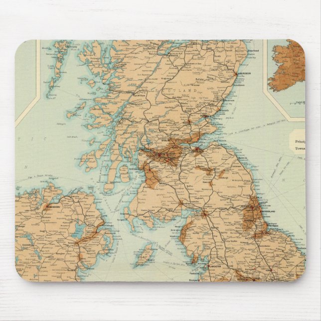 British Isles Railways & Industrial Map Mousepad (Vorne)