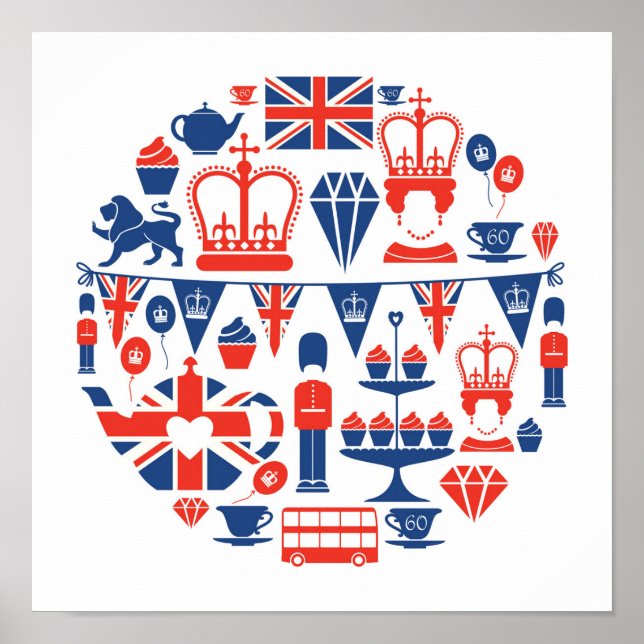 British Jubilee Icons Poster (Vorne)