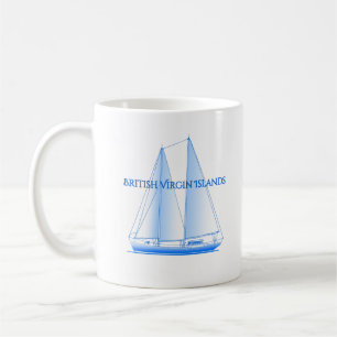 British Jungfrau Islands Coastal Nautical Sailing  Kaffeetasse