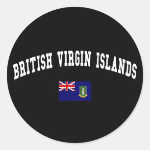 British Jungfrau Islands Style Runder Aufkleber
