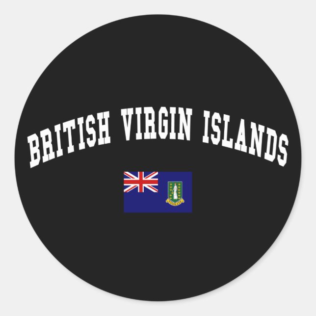 British Jungfrau Islands Style Runder Aufkleber (Vorderseite)