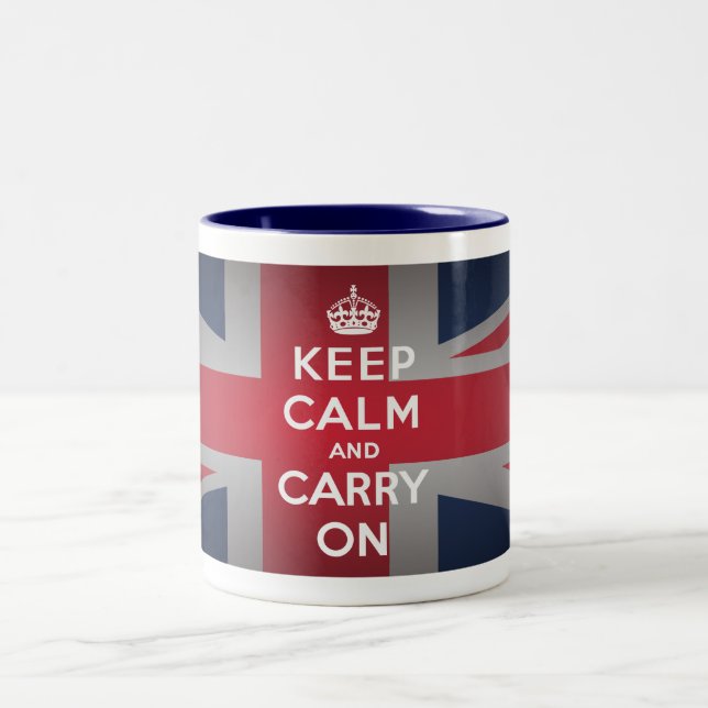 British Keep Calm Carry British Coffee Mug Cup (Centre)