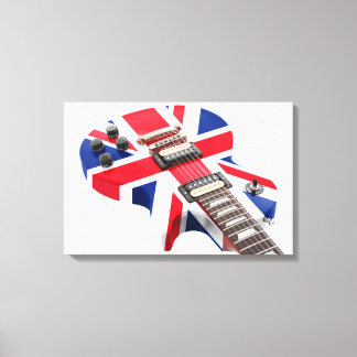 BRITISH KOMMT 16x24 GITAR Leinwanddruck