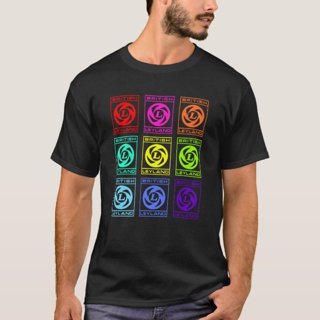 British Leyland Coloured Car Design T-Shirt (Vorderseite)