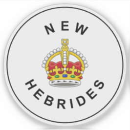 British New Hebrides Abzeichen, Vanuatu (1906-1952 Aufkleber