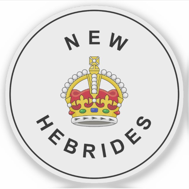 British New Hebrides Abzeichen, Vanuatu (1906-1952 Aufkleber (Vorderseite)