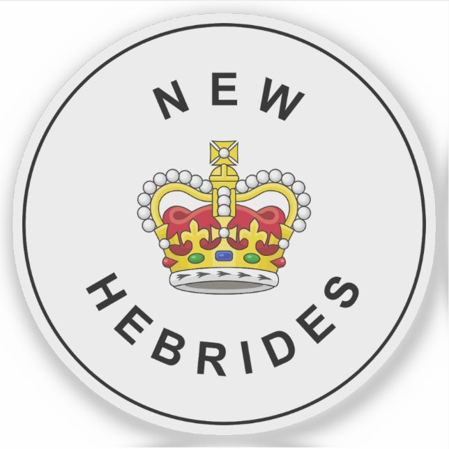 British New Hebrides Abzeichen, Vanuatu (1952-1980 Aufkleber (Vorderseite)
