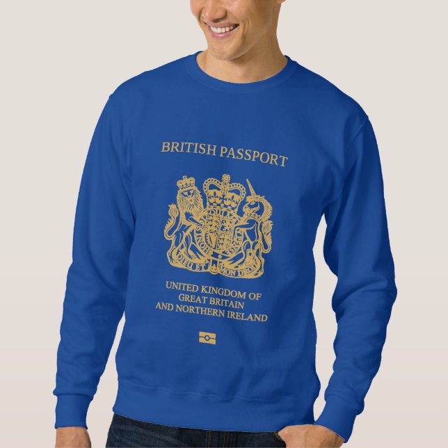 British passport cover sweatshirt (Vorderseite)