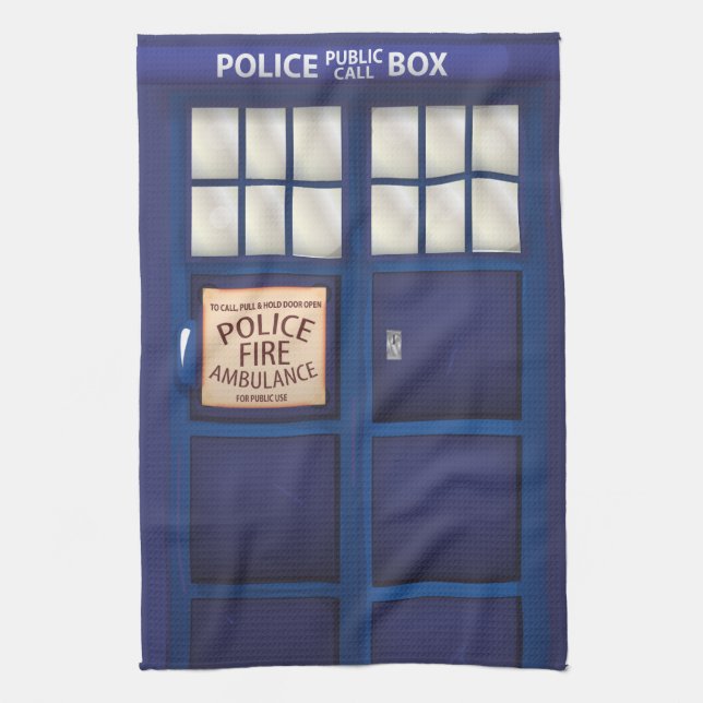 British Police Box Küchentuch (Vertikal)