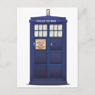 British Police Box Postkarte