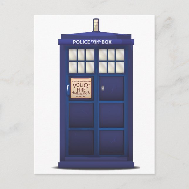 British Police Box Postkarte (Vorderseite)