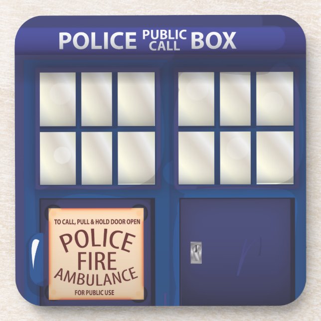 British Police Box Untersetzer (Vorderseite)