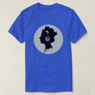 BRITISH QUEEN MIT HEADPHONES-DESIGN T-Shirt