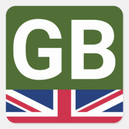 British Racing Green Quadratischer Aufkleber