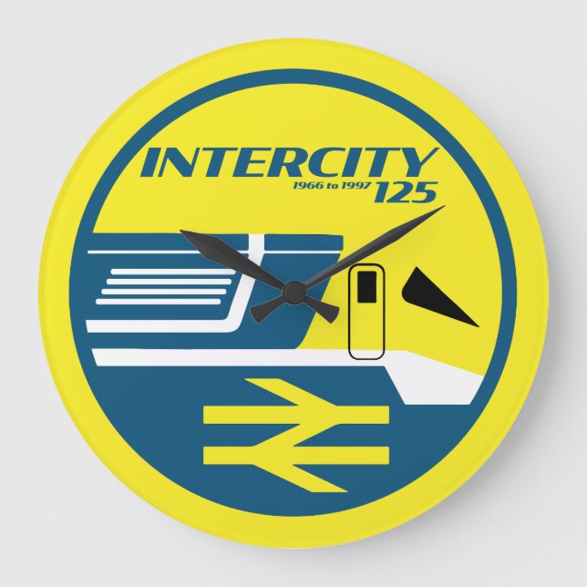 British Rail Intercity Classic Train Enthusiast Große Wanduhr (Vorderseite)