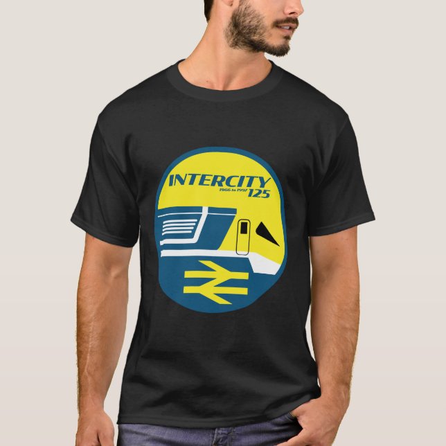 British Rail Intercity Classic Train Enthusiast T-Shirt (Vorderseite)
