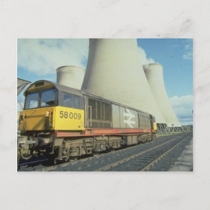 British Rail Kohlezug am Power, Großbritannien Postkarte