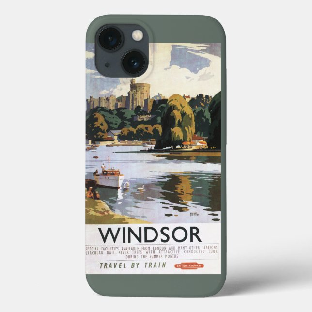 British Railways Windsor Castle Thames Poster Case-Mate iPhone Hülle (Rückseite)