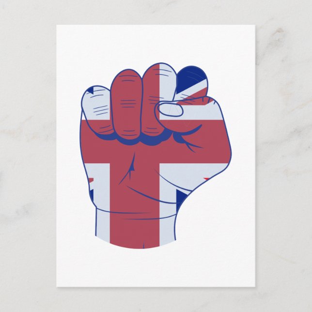 British Raised Fist Postkarte (Vorderseite)