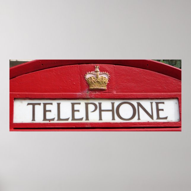 British Red Box Phone Booth Poster (Vorne)
