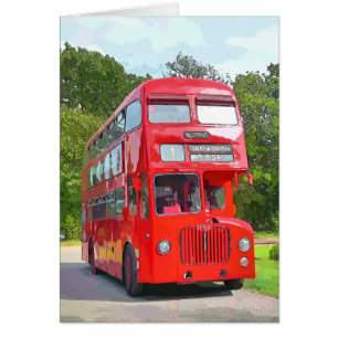 BRITISH RED BUS CARD