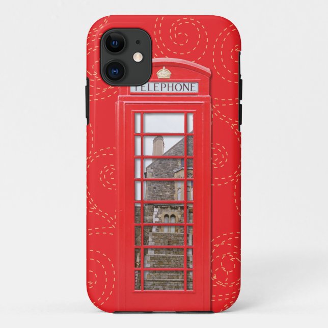 British Red Phone Box iPhone Galaxy Razr Coque (Dos)