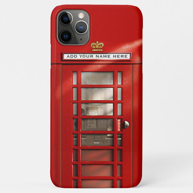 British Red Telefone Box Personalisiert Case-Mate iPhone Hülle (Rückseite)