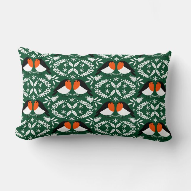 British Robin RedBrust Lendenkissen (Vorderseite)