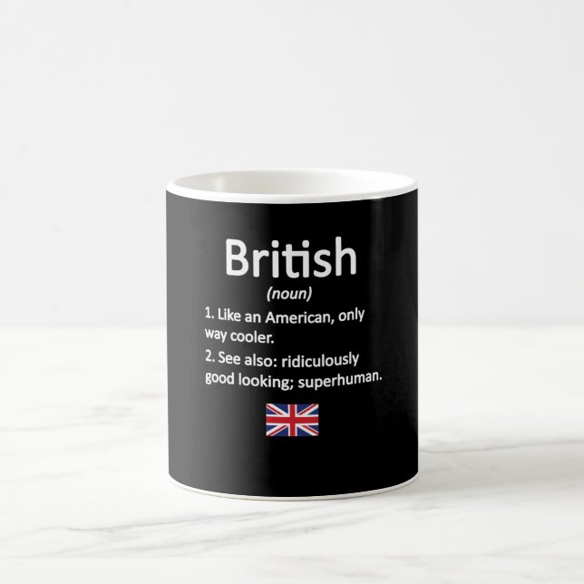 British Roots Great Britain Flag Britisches Erbe Kaffeetasse (Mittel)