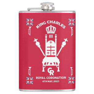 British Royal Coronation King Charles III Flachmann