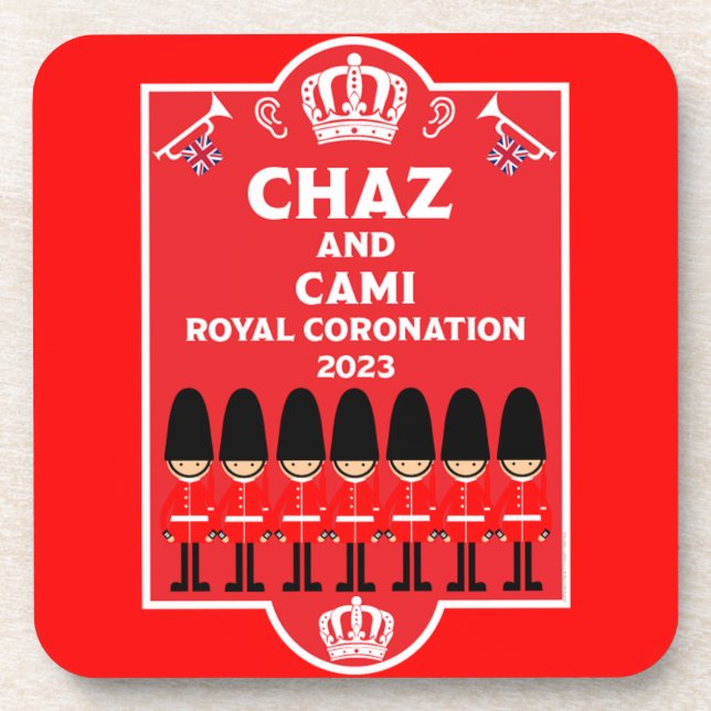 British Royal Coronation King Charles III Getränkeuntersetzer (Vorderseite)