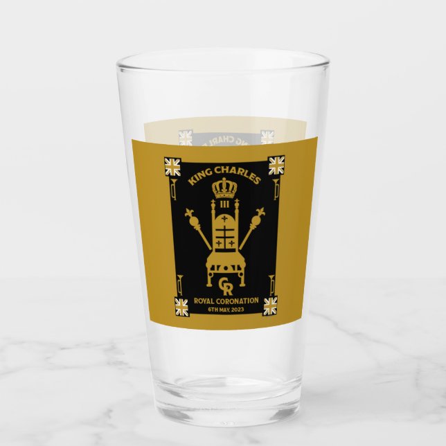 British Royal Coronation King Charles III Glas (Vorderseite)