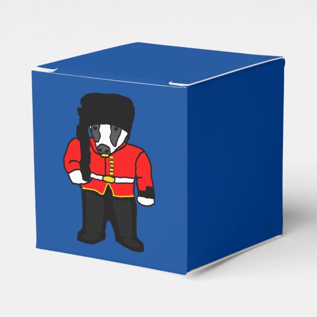 British Royal Guard UK Badger Beefeater Cartoon Geschenkschachtel (Vorderseite)