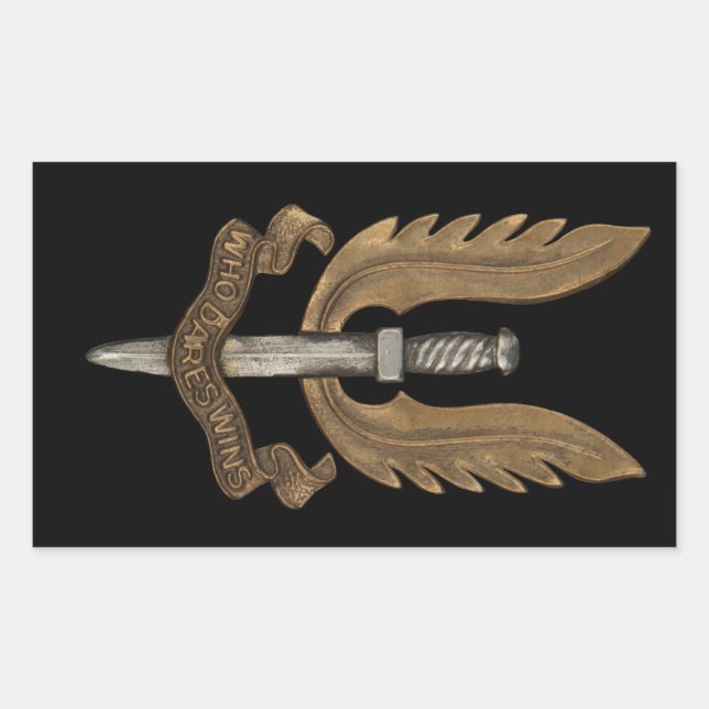 British SAS Rechteckiger Aufkleber (Vorderseite)