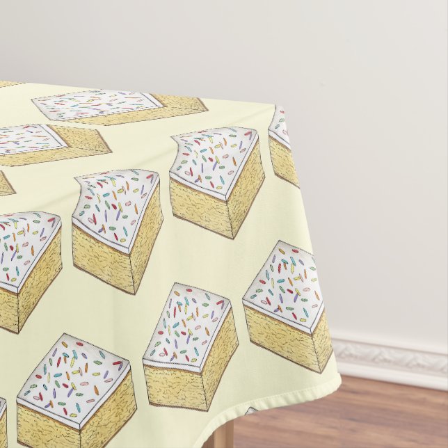 British School Cake Vanilla Slice Rainbow Sprinkle Tischdecke (Beispiel)