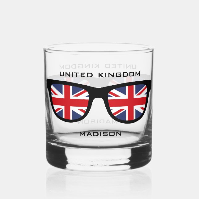 British Shades individuelle Name Whiskyglas (Vorderseite)