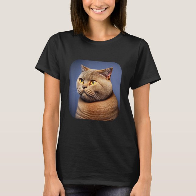 British Shorthair Cat 2 T-Shirt (Vorderseite)