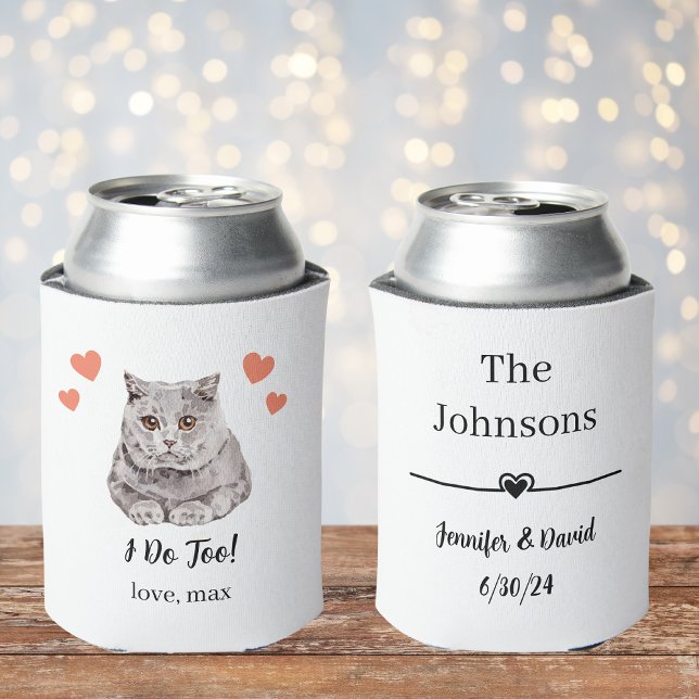 British Shorthair Cat Pet Wedding Can Cooler Gefal Dosenkühler (Von Creator hochgeladen)